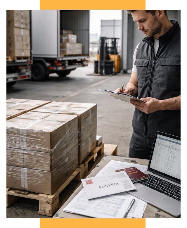 Доставка в Австрию от 65975 р. Логистика и экспорт СетСервис-Пск
